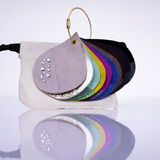 Elandetta luxury shoe swatch book featuring real suede and leather colour swatches designed to help women choose high quality heels online with confidence.