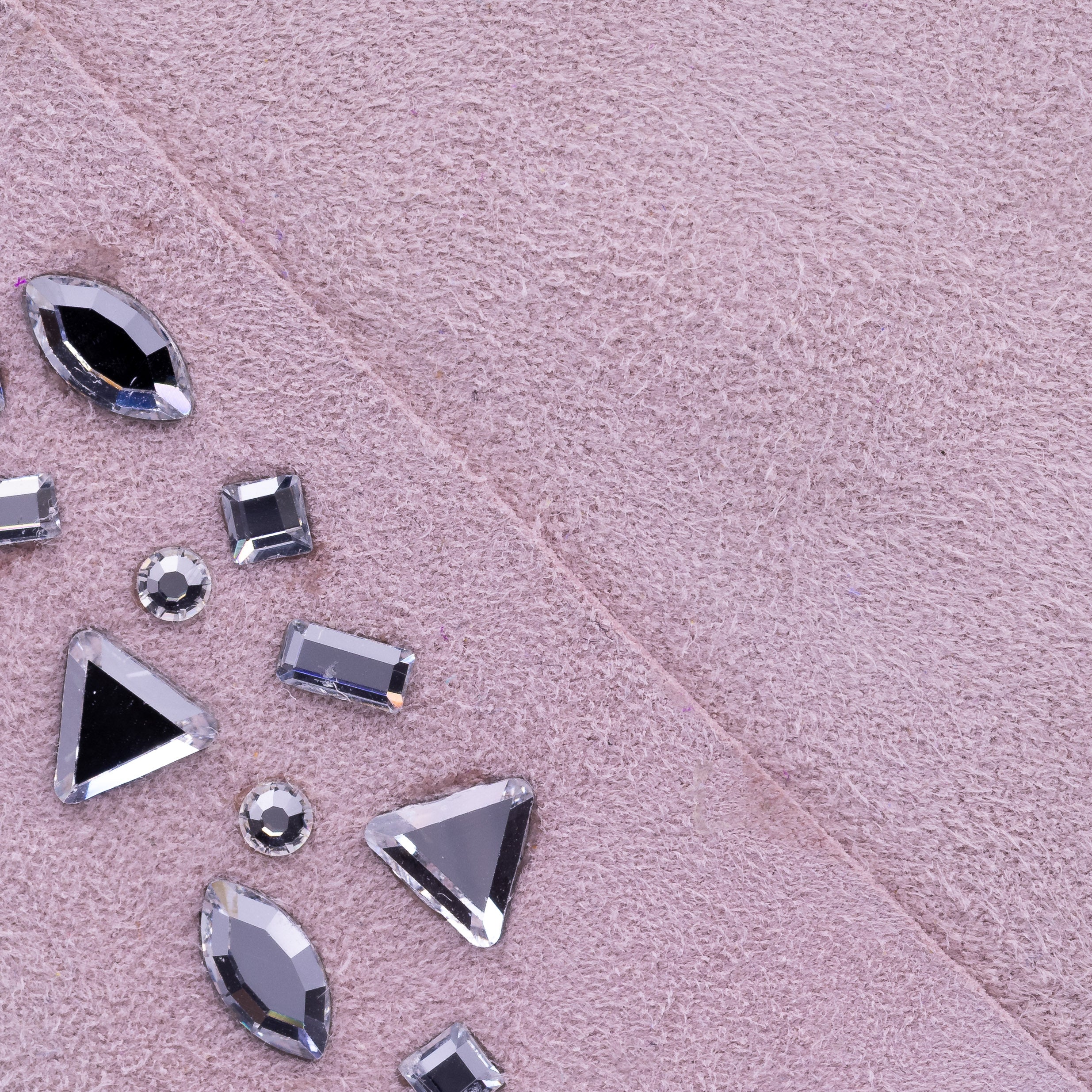 Elandetta Heather suede heel with hand applied crystal embellishment, designed for confident colour led luxury dressing.